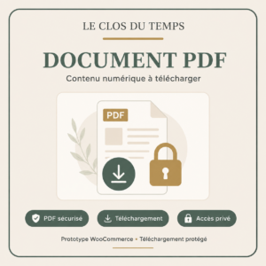 PDF test – Le Clos du Temps